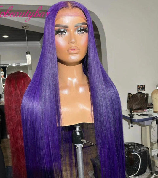 Dark Purple Color Brazilian Remy - Wigs4less