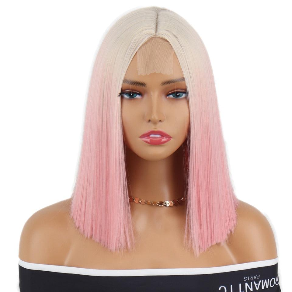 Blonde Orange Straight Bob - Wigs4less