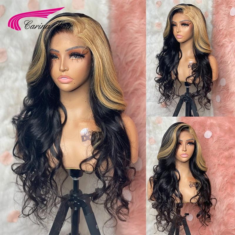 Black Blonde Highlight Remy - Wigs4less