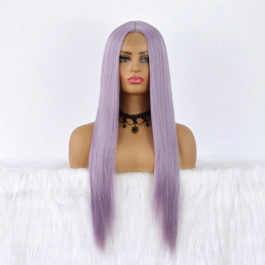 Long Straight Hair Purple Color - Wigs4less