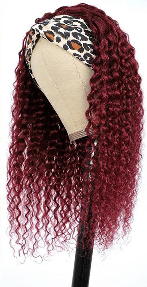Burgundy Water Wave Headband - Wigs4less